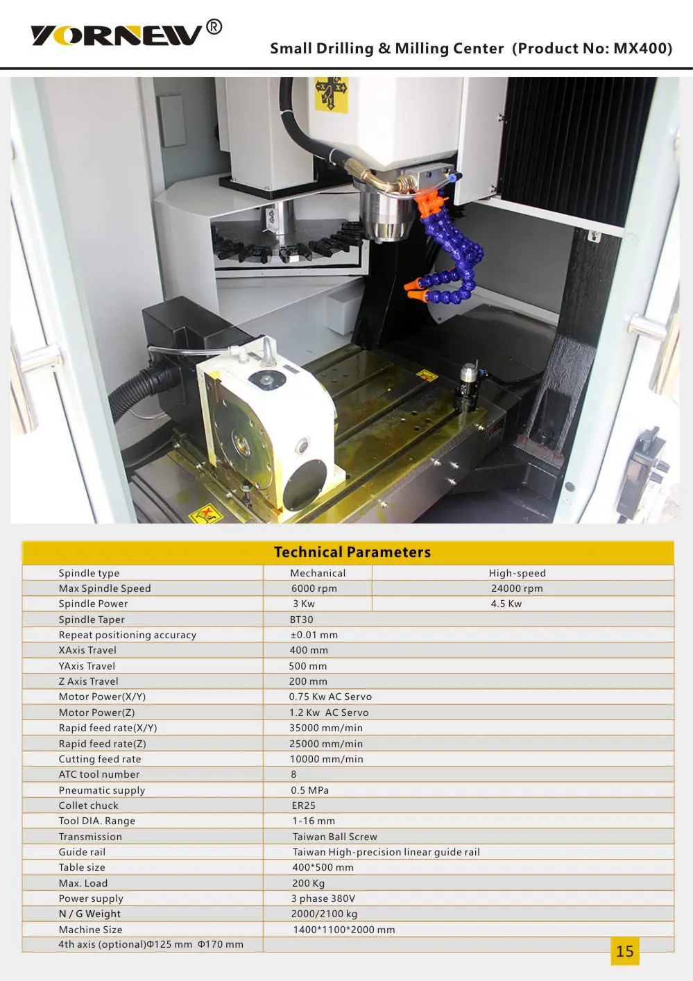 MX400 Small Drilling & Milling Center catalog